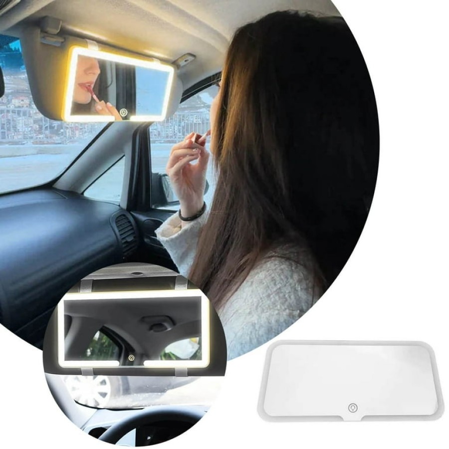 مرآة مكياج للسيارة مزودة بإضاءة LED - Image 1